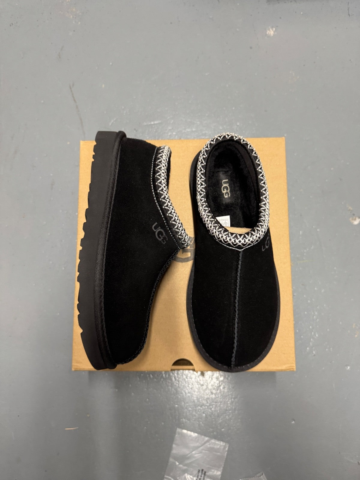 UGG Tasman Black Suede Slippers - All Sizes