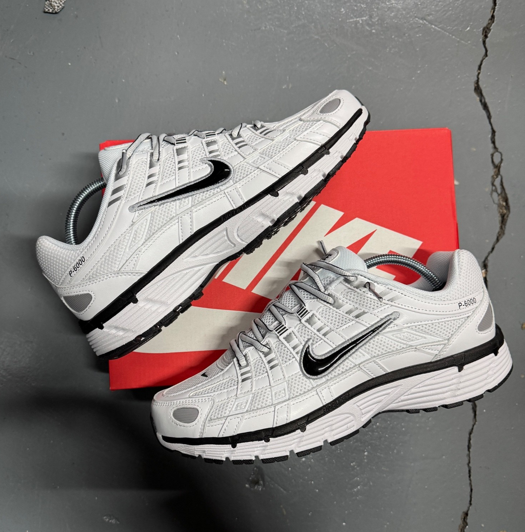 Nike P-6000 White Black Metallic Silver P6000