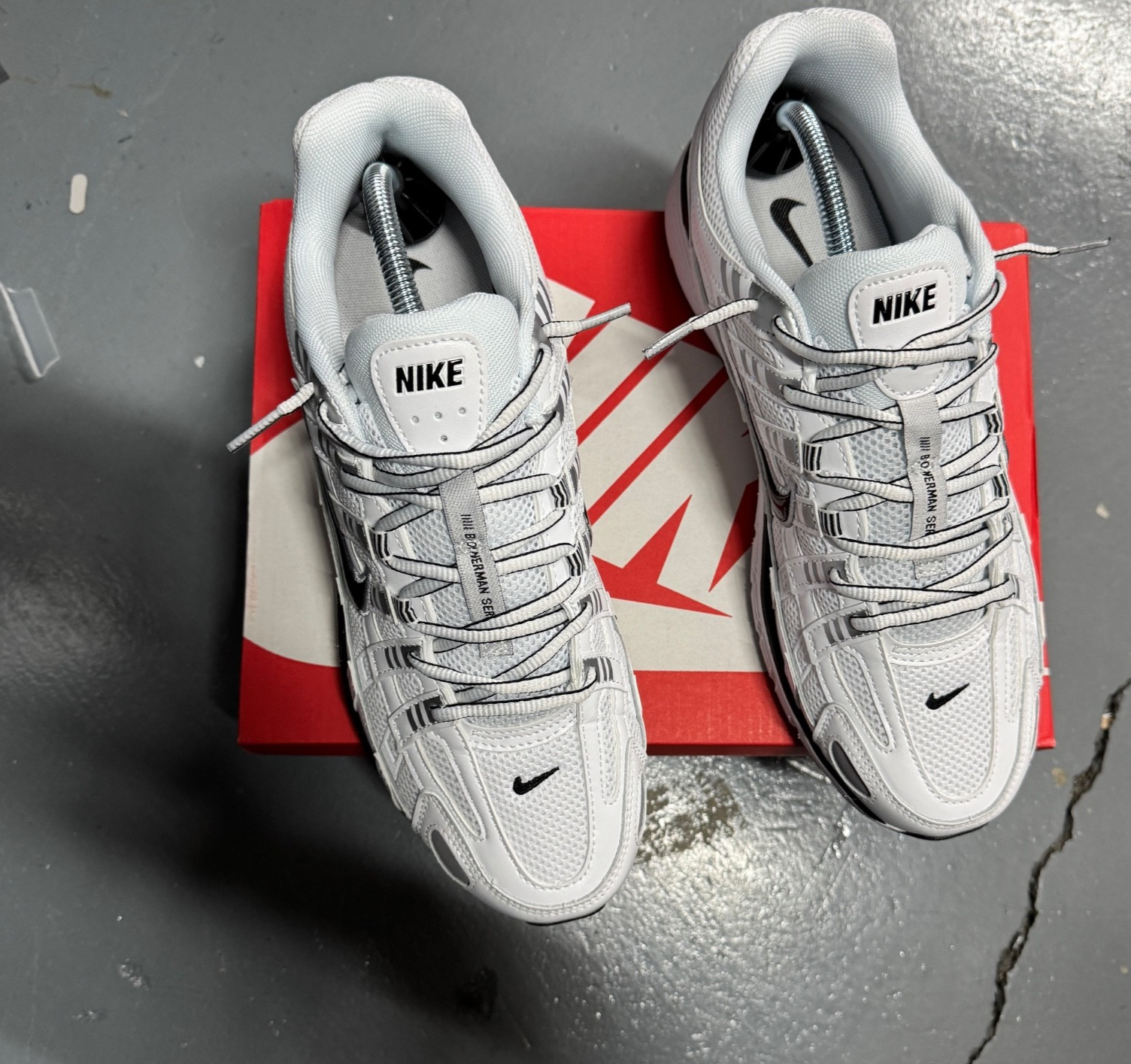 Nike P-6000 White Black Metallic Silver P6000 - All Sizes