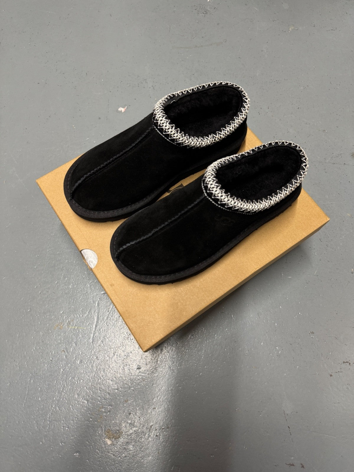 UGG Tasman Black Suede Slippers - All Sizes