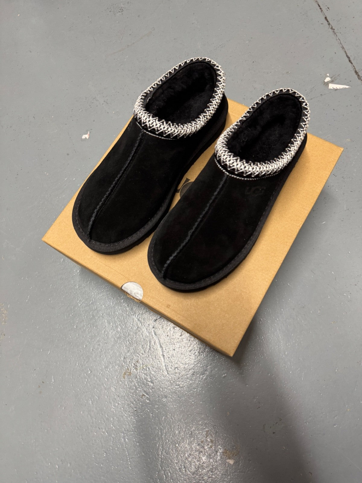 UGG Tasman Black Suede Slippers - All Sizes