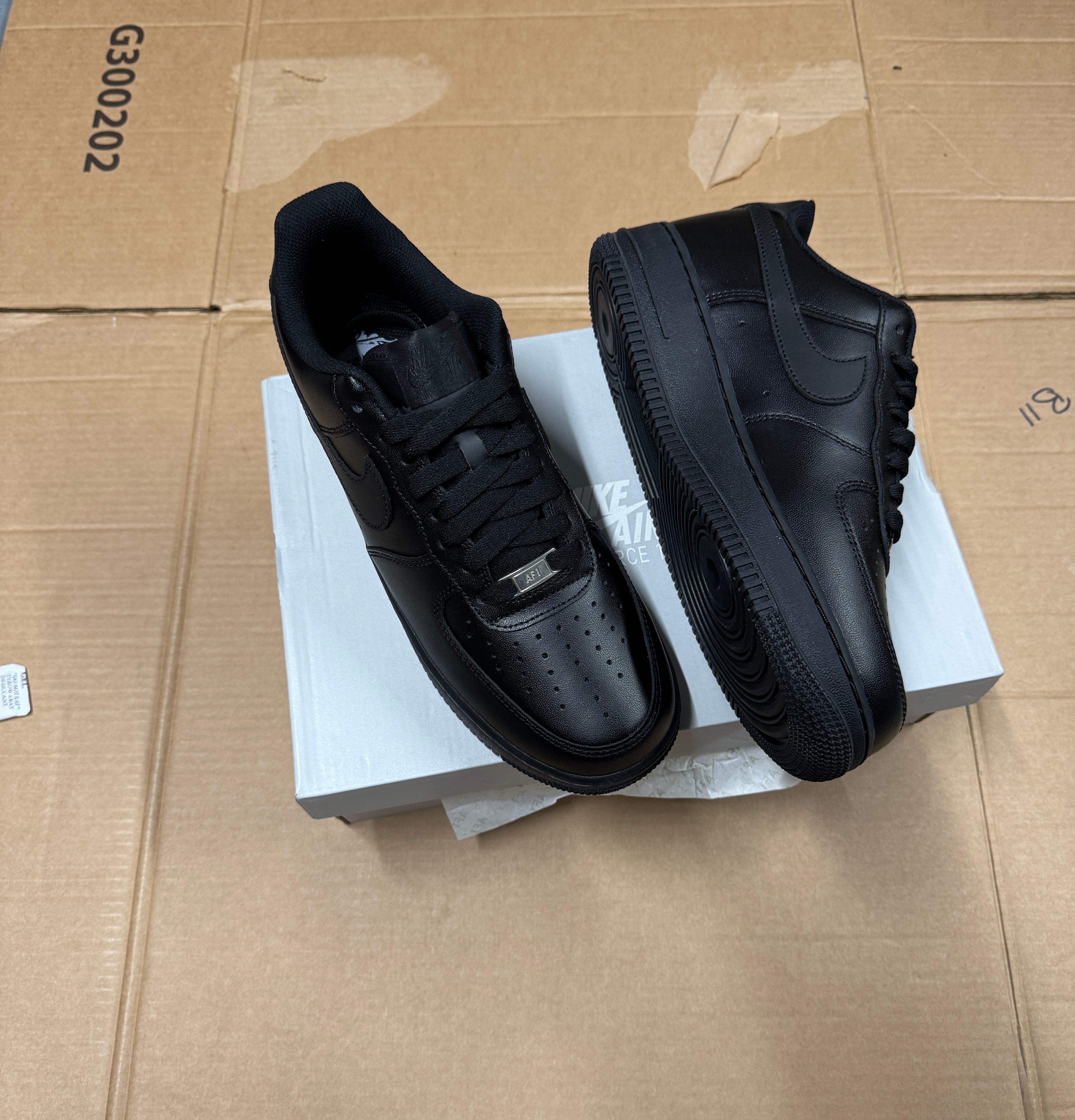 Nike Air Force 1 '07 | All Sizes | Triple Black | Next Day Delivery